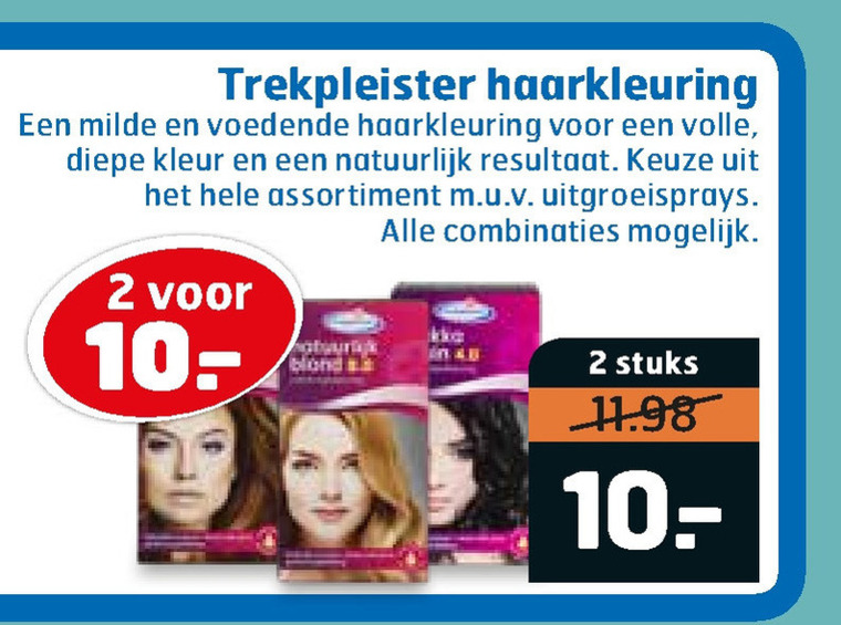 Trekpleister Huismerk   haarkleuring folder aanbieding bij  Trekpleister - details