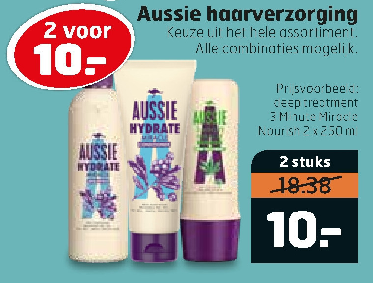 Aussie   conditioner, haarverzorging folder aanbieding bij  Trekpleister - details