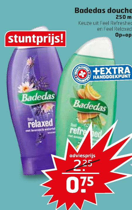 Badedas   douchegel folder aanbieding bij  Trekpleister - details