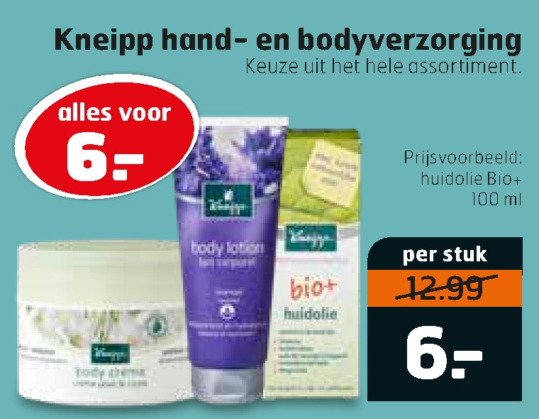 Kneipp   bodylotion folder aanbieding bij  Trekpleister - details