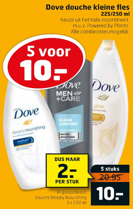 Dove   douchegel folder aanbieding bij  Trekpleister - details