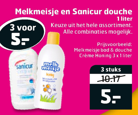 Melkmeisje   douchegel folder aanbieding bij  Trekpleister - details