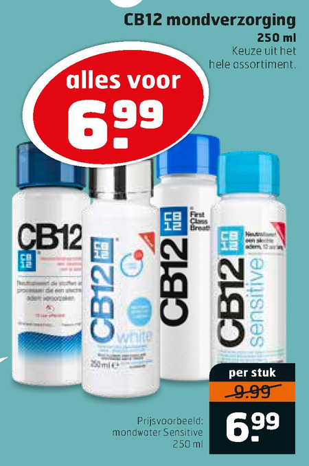 CB12   mondwater folder aanbieding bij  Trekpleister - details