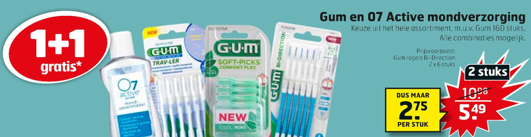 G.U.M.   interdentale ragers, tandenstokers folder aanbieding bij  Trekpleister - details