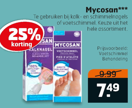 Mycosan   nagelverzorging folder aanbieding bij  Trekpleister - details