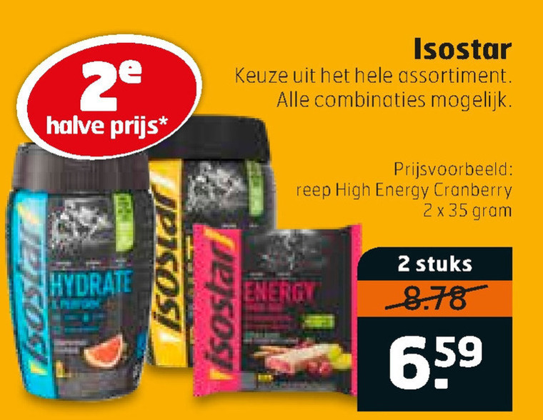 Acht Schots vochtigheid Isostar sportvoeding folder aanbieding bij Trekpleister - details