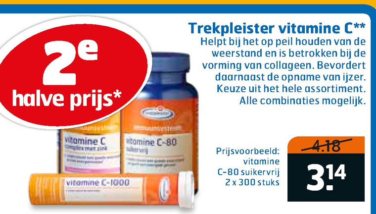 Trekpleister Huismerk   vitamine folder aanbieding bij  Trekpleister - details