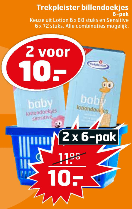 Trekpleister Huismerk   billendoekjes folder aanbieding bij  Trekpleister - details