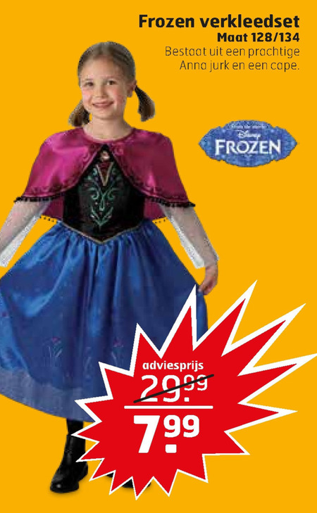 Disney Frozen   verkleedset meisjes folder aanbieding bij  Trekpleister - details