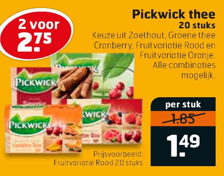 Pickwick   thee folder aanbieding bij  Trekpleister - details