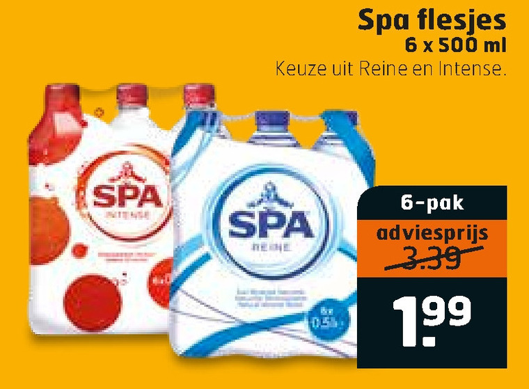 Spa   mineraalwater folder aanbieding bij  Trekpleister - details