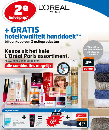 L Oreal   haargel, conditioner folder aanbieding bij  Trekpleister - details