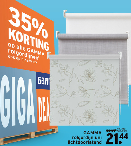 Gamma Huismerk   rolgordijn folder aanbieding bij  Gamma - details