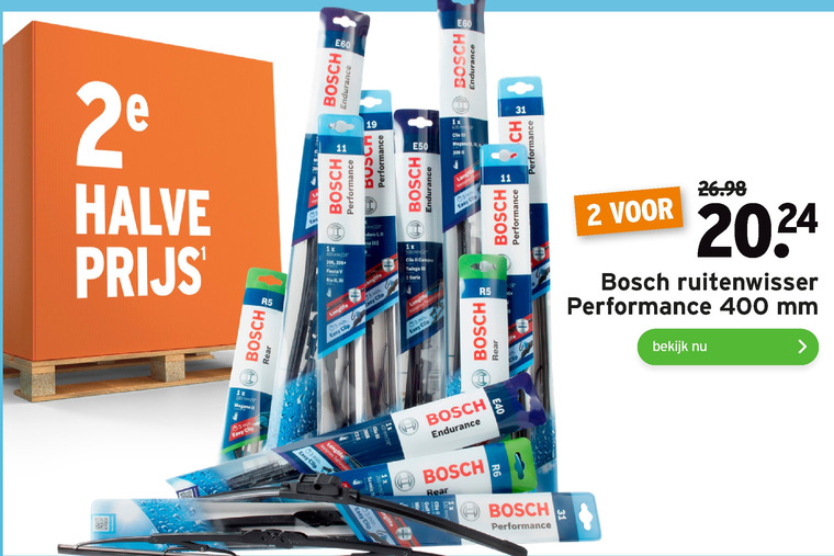 Bosch   ruitenwisserblad folder aanbieding bij  Gamma - details