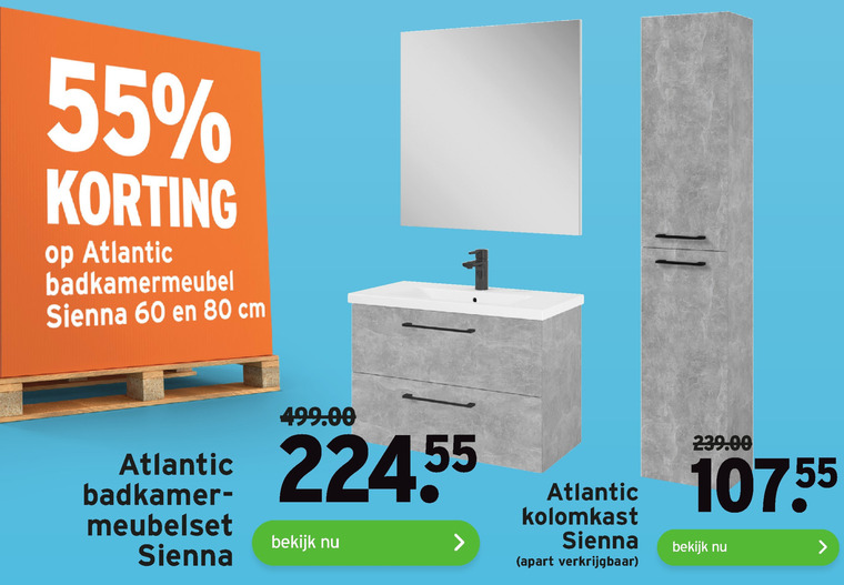 Atlantic   badmeubel folder aanbieding bij  Gamma - details