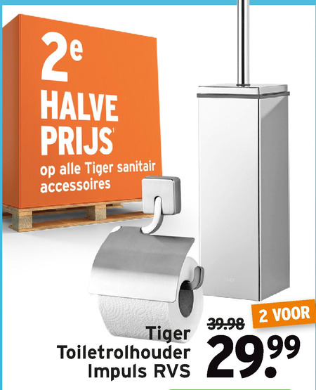 Tiger   toiletrolhouder, badkamer accessoire folder aanbieding bij  Gamma - details