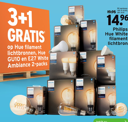 Philips   smart ledlamp folder aanbieding bij  Gamma - details