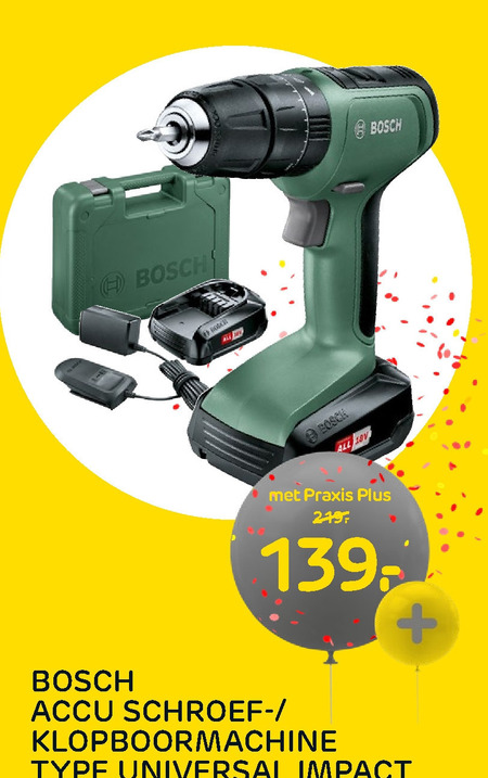 Bosch   accuboormachine folder aanbieding bij  Praxis - details