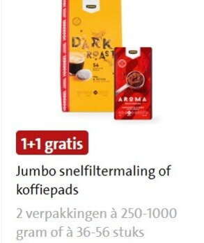 Jumbo Huismerk   koffiepad, koffie folder aanbieding bij  Jumbo - details