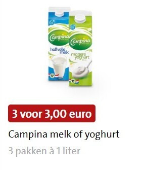 Campina   melk, yoghurt folder aanbieding bij  Jumbo - details