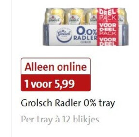 Grolsch   radler bier folder aanbieding bij  Jumbo - details