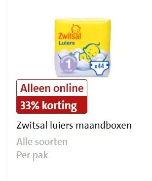 Zwitsal   luiers folder aanbieding bij  Jumbo - details