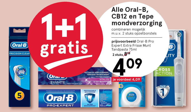 Oral-B   electrische tandenborstel, flosdraad folder aanbieding bij  Etos - details