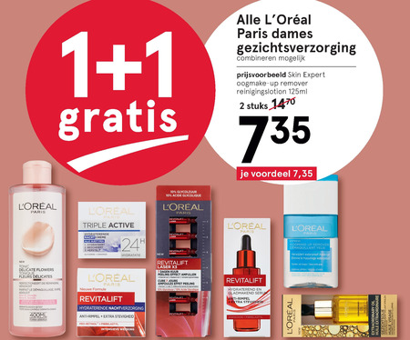 L Oreal   dagcreme, reinigingslotion folder aanbieding bij  Etos - details