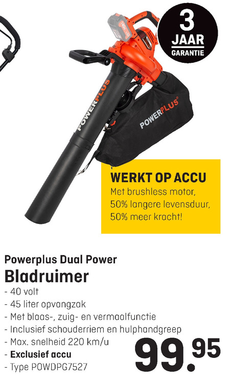 powerplus   bladblazer folder aanbieding bij  Multimate - details