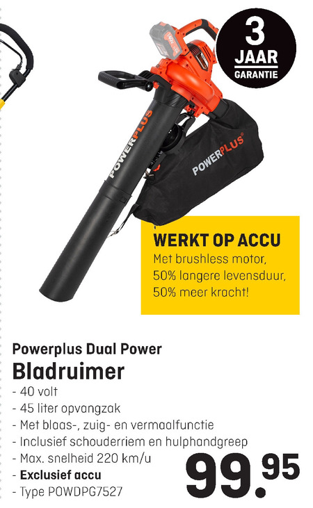 powerplus   bladblazer folder aanbieding bij  Hubo - details