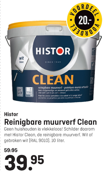 Histor   muurverf folder aanbieding bij  Hubo - details