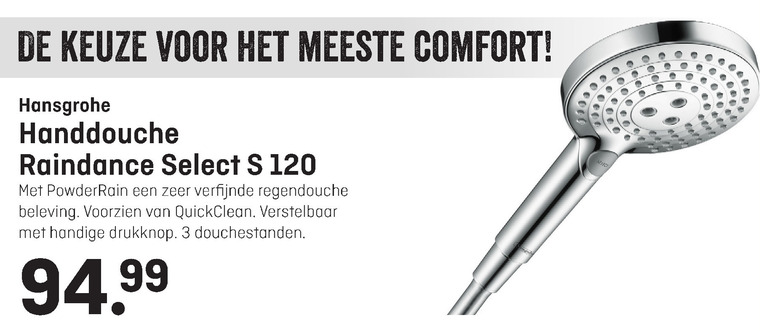 hansgrohe   douchekop folder aanbieding bij  Hubo - details