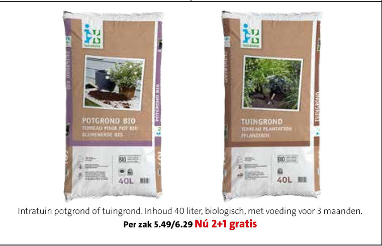 Intratuin Huismerk   tuinaarde, potgrond folder aanbieding bij  Intratuin - details