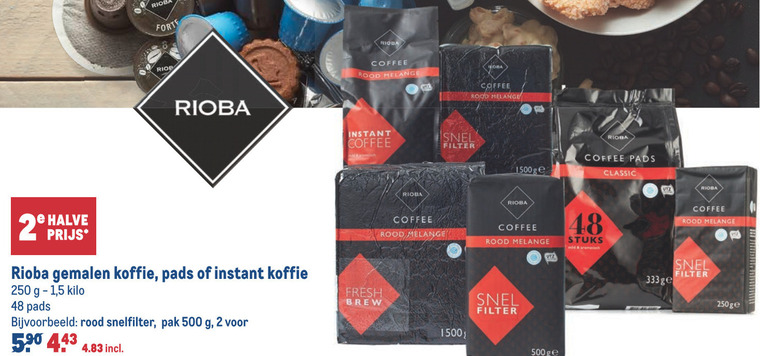 Rioba   koffie, oploskoffie folder aanbieding bij  Makro - details