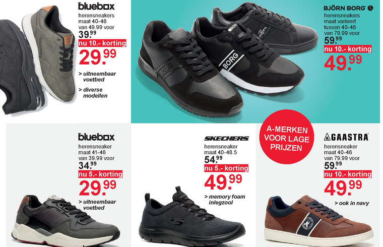 Ecologie Masaccio Nathaniel Ward Bluebox heren sneakers folder aanbieding bij Scapino - details