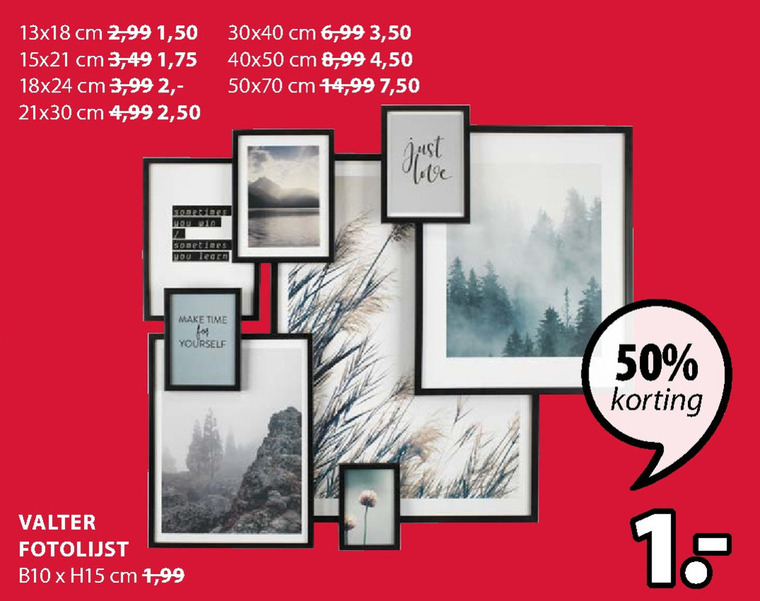 mengsel Voor type Onrecht fotolijst folder aanbieding bij Jysk - details