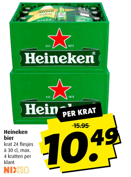 Heineken   krat bier folder aanbieding bij  Boni - details