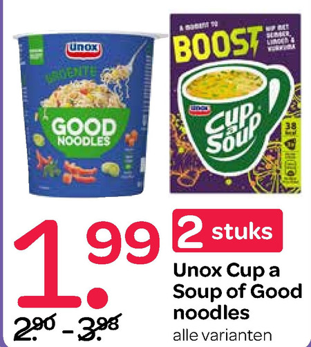 Unox   noodles, soep folder aanbieding bij  Spar - details