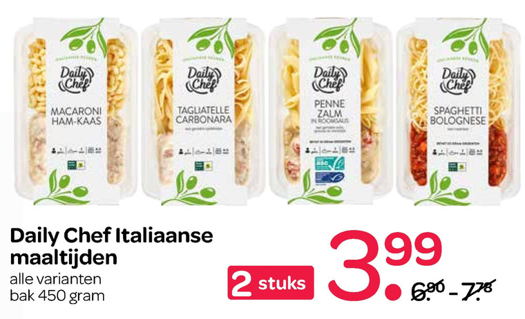 Daily Chef   italiaanse maaltijd folder aanbieding bij  Spar - details