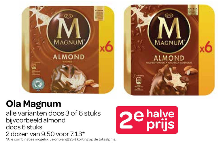 Magnum   ijslollies folder aanbieding bij  Spar - details