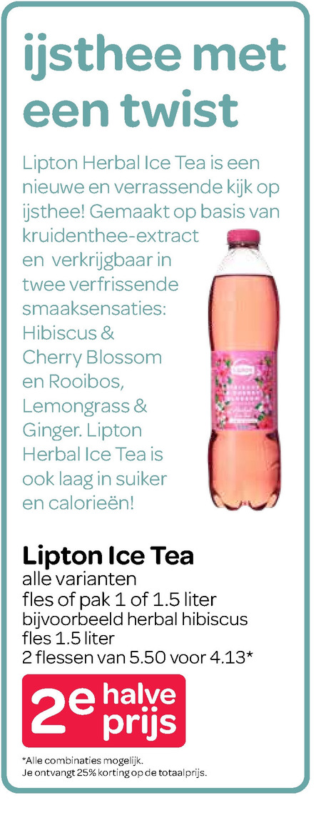 Lipton   ice tea folder aanbieding bij  Spar - details