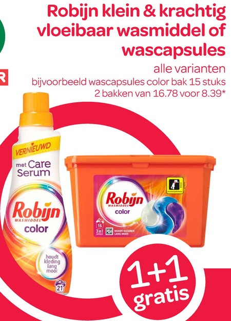 Robijn   wasmiddel folder aanbieding bij  Spar - details