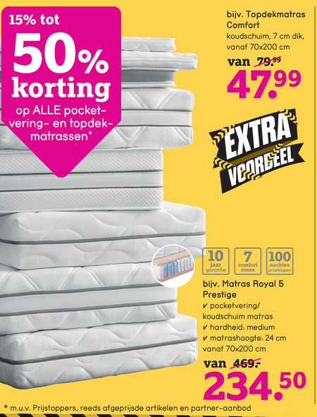 trompet Stralend Werkelijk matras folder aanbieding bij Leenbakker - details