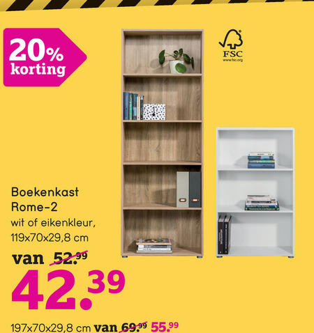 Aan de overkant instructeur enthousiasme boekenkast folder aanbieding bij Leenbakker - details