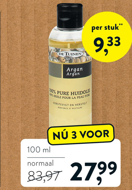 De Tuinen Huismerk   huidolie folder aanbieding bij  Holland & Barrett - details