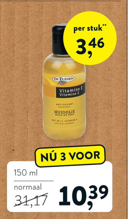 De Tuinen Huismerk   huidolie folder aanbieding bij  Holland & Barrett - details