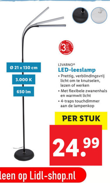 Livarno   leeslampje, vloerlampen folder aanbieding bij  Lidl - details