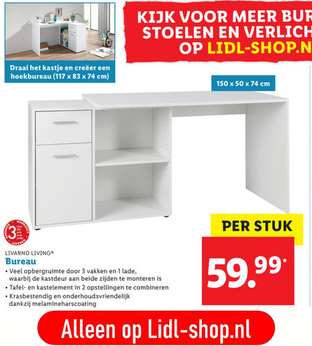 Livarno   buro folder aanbieding bij  Lidl - details