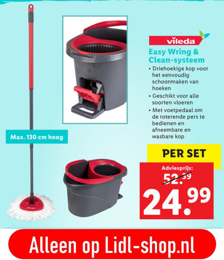 haspel Overjas schetsen Vileda mop folder aanbieding bij Lidl - details