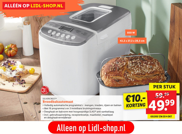 SilverCrest   broodbakmachine folder aanbieding bij  Lidl - details